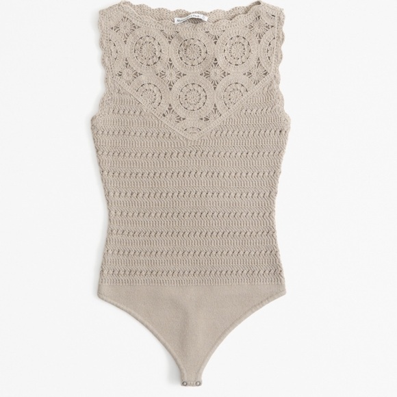 Crochet-Style Mosaic Tile Bodysuit - Picture 2 of 3